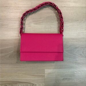 Pink Women's Chain-Handle Shoulder Bag